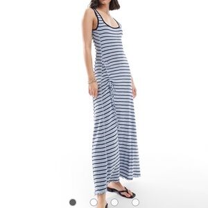 blue and white striped dress asos Sweetheart Blue Chiffon Tiered A-line Prom Dresses